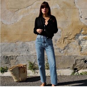 Doen Diana Crop Jean in Marillet Wash, size 28